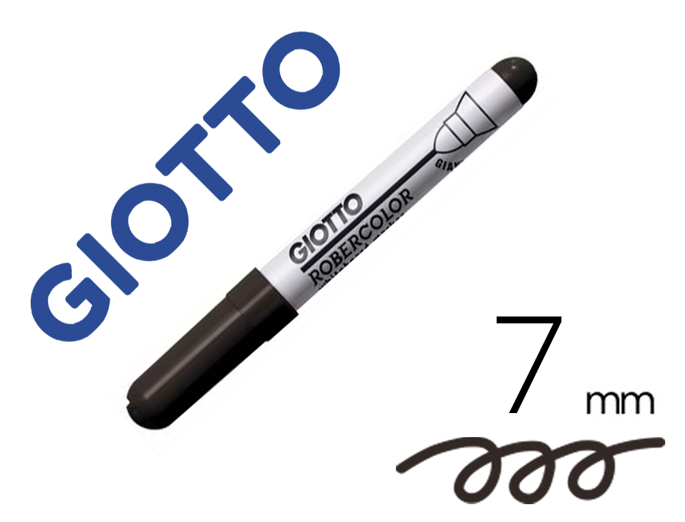 MARQUEUR GIOTTO ROBERCOLOR EFFAABLE TABLEAU BLANC POINTE MAXI OGIVE 7 MM COLORIS NOIR