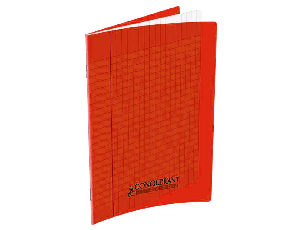CAHIER AGRAF CONQURANT CLASSIQUE POLYPROPYLNE A4 48 PAGES 90G SYS COLORIS ROUGE