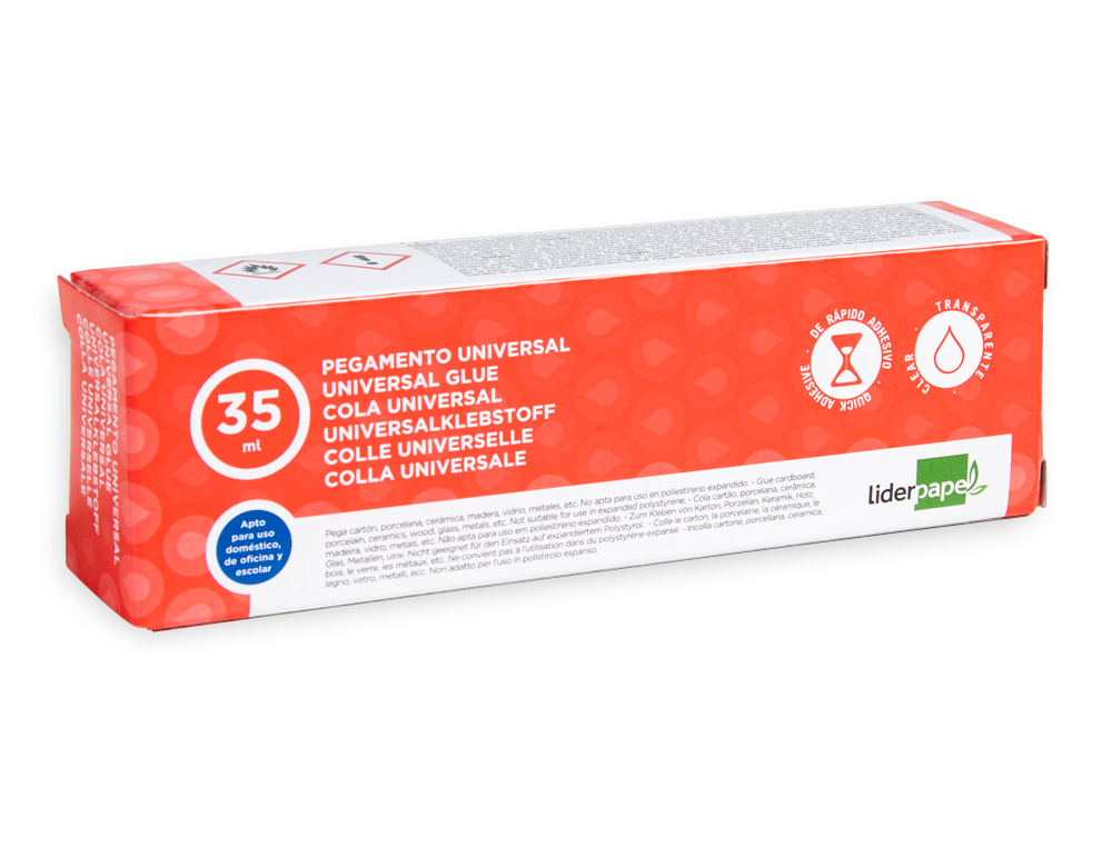 COLLE LIDERPAPEL GEL UNIVERSELLE TRANSPARENTE TUBE 35ML