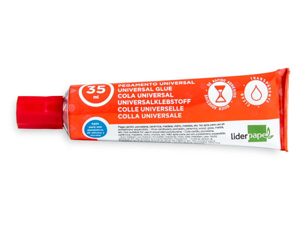 COLLE LIDERPAPEL GEL UNIVERSELLE TRANSPARENTE TUBE 35ML