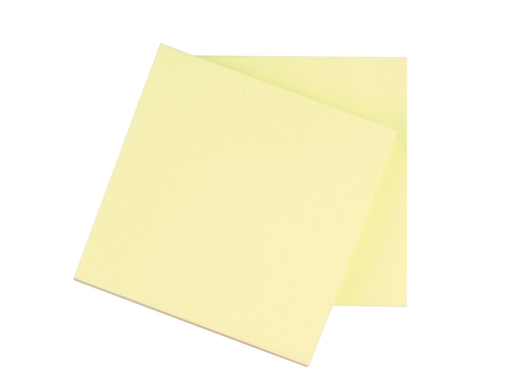 BLOC-NOTES Q-CONNECT QUICK NOTES 76X76MM 1 BLOC 100F REPOSITIONNABLES COLORIS JAUNE