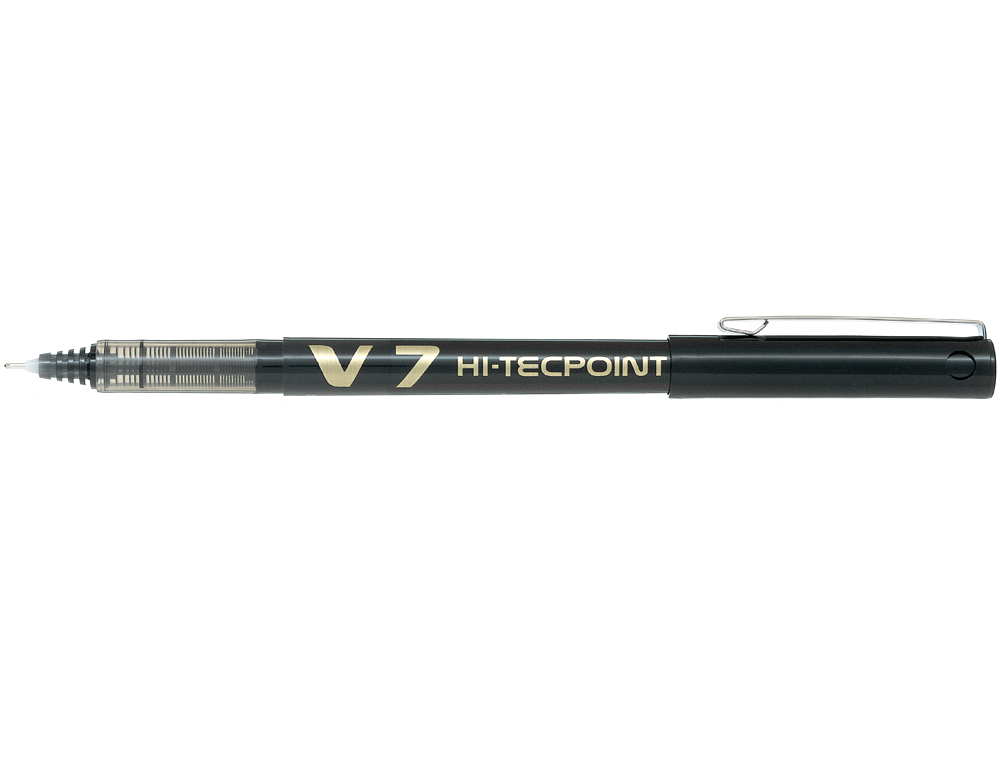 STYLO PILOT V7 CRITURE MOYENNE 0.7MM CLIP MTAL ENCRE LIQUIDE NIVEAU VISIBLE POINTE INDFORMABLE TRAIT 0.5 MM COL NOIR
