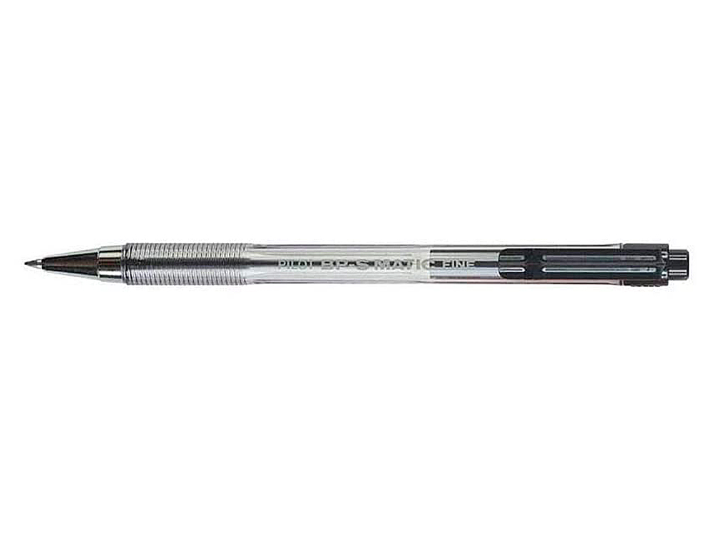 STYLO-BILLE PILOT BP-S MATIC CRITURE FINE 0.3MM 800M ENCRE CLASSIQUE RTRACTABLE CORPS TRANSLUCIDE RECHARGEABLE NOIR