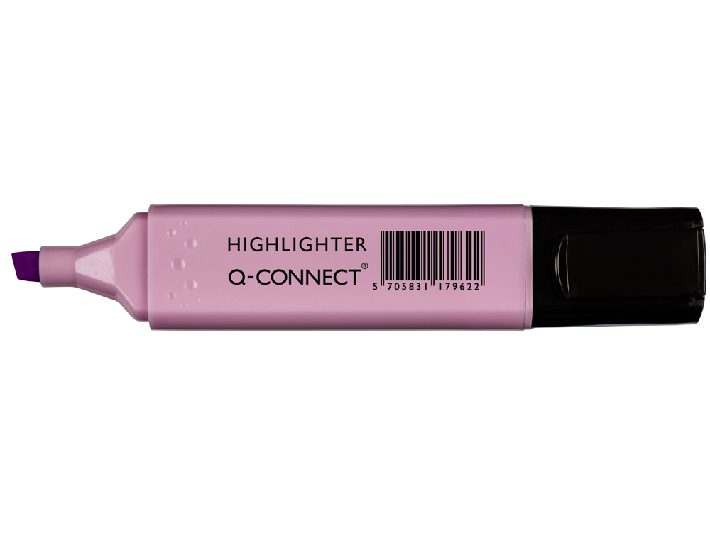 SURLIGNEUR Q-CONNECT PASTEL TRACÉ 2/5 MM POINTE BISEAUTÉE COLORIS VIOLET