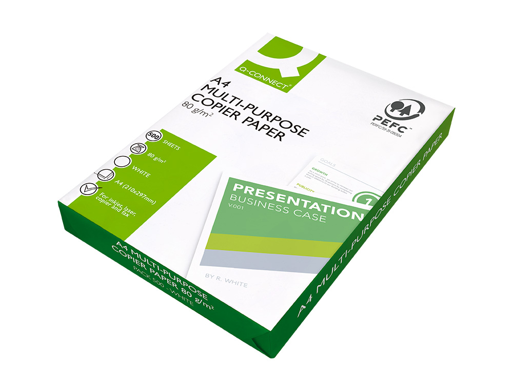 PAPIER Q-CONNECT A4 80G/M2 MULTIFONCTION ECONOMY 500 FEUILLES