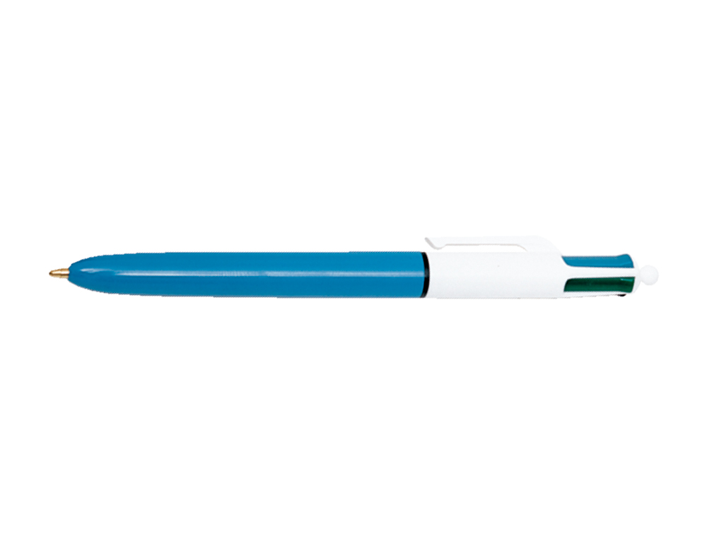 STYLO-BILLE BIC 4 COULEURS RETRACTABLE RECHARGEABLE POINTE MOYENNE ENCRE CLASSIQUE COULEURS STANDARD
