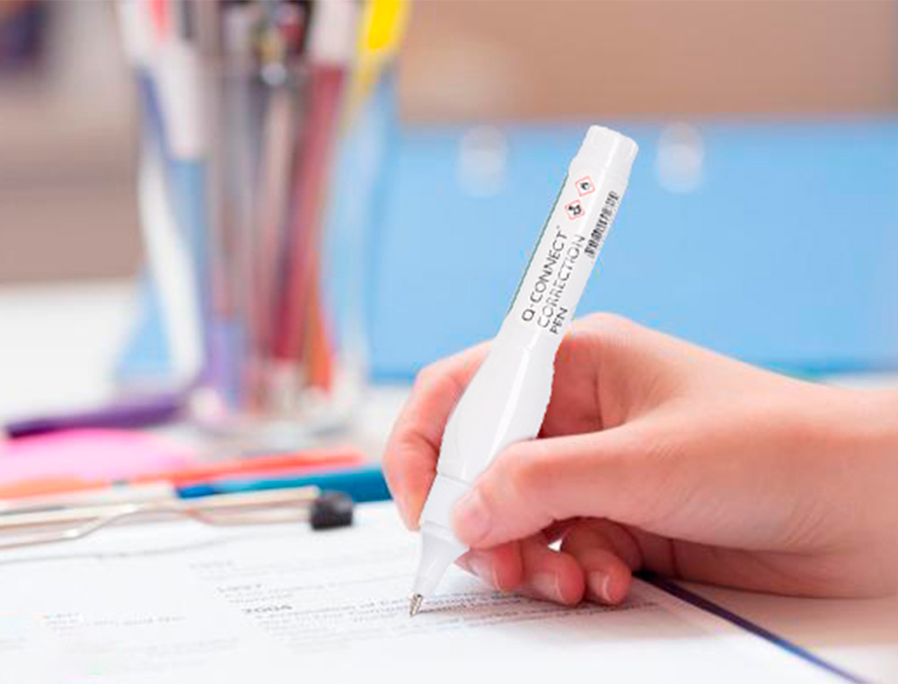 STYLO CORRECTEUR Q-CONNECT LARGEUR BILLE 0.5MM SÉCHAGE RAPIDE 8ML