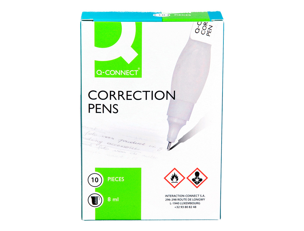 STYLO CORRECTEUR Q-CONNECT LARGEUR BILLE 0.5MM SÉCHAGE RAPIDE 8ML