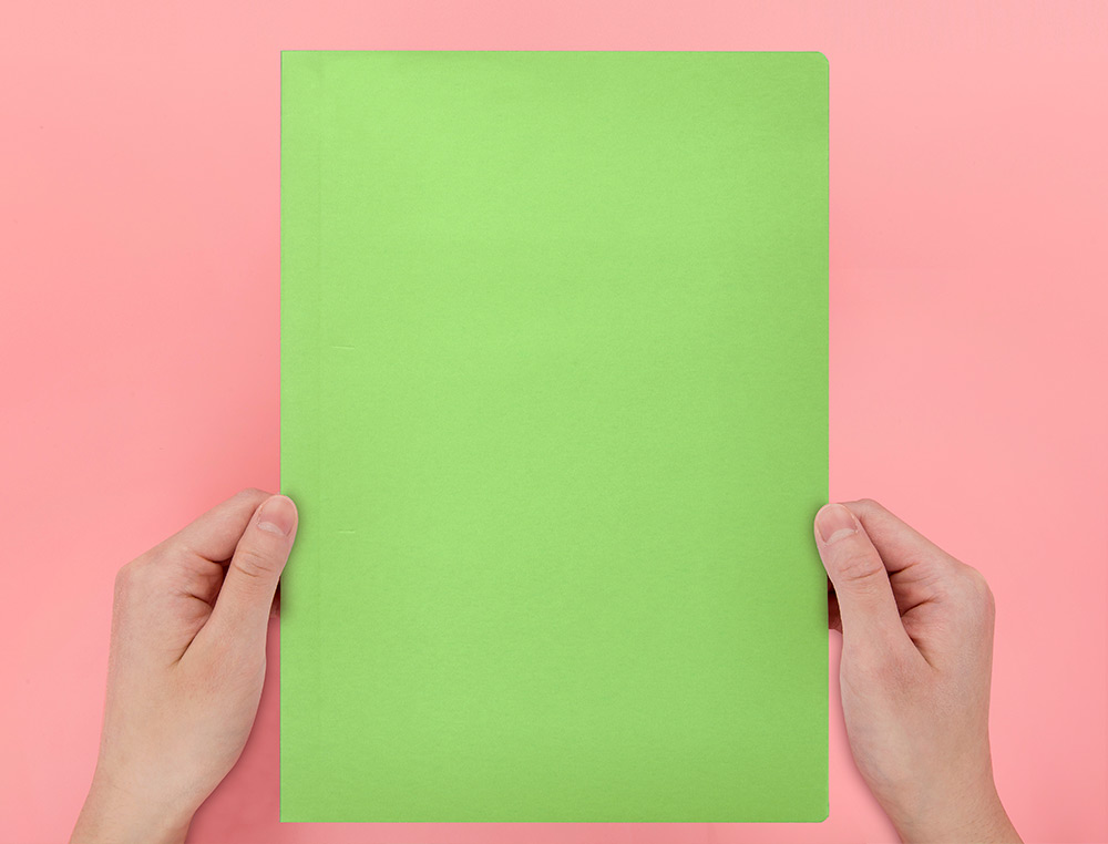 SOUS-CHEMISE LIDERPAPEL PAPIER CARTONNÉ 180G 310X230MM DOCUMENT A4 210X297MM COLORIS PASTEL VERT INTENSE