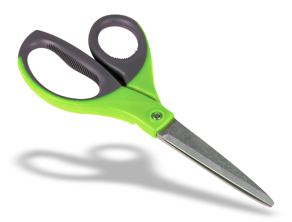 CISEAUX Q-CONNECT ÉCONOMIQUES AVEC GRIP 210MM ANNEAUX CAOUTCHOUC