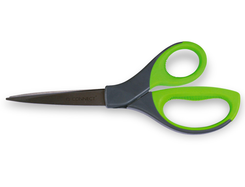 CISEAUX Q-CONNECT ÉCONOMIQUES AVEC GRIP 210MM ANNEAUX CAOUTCHOUC