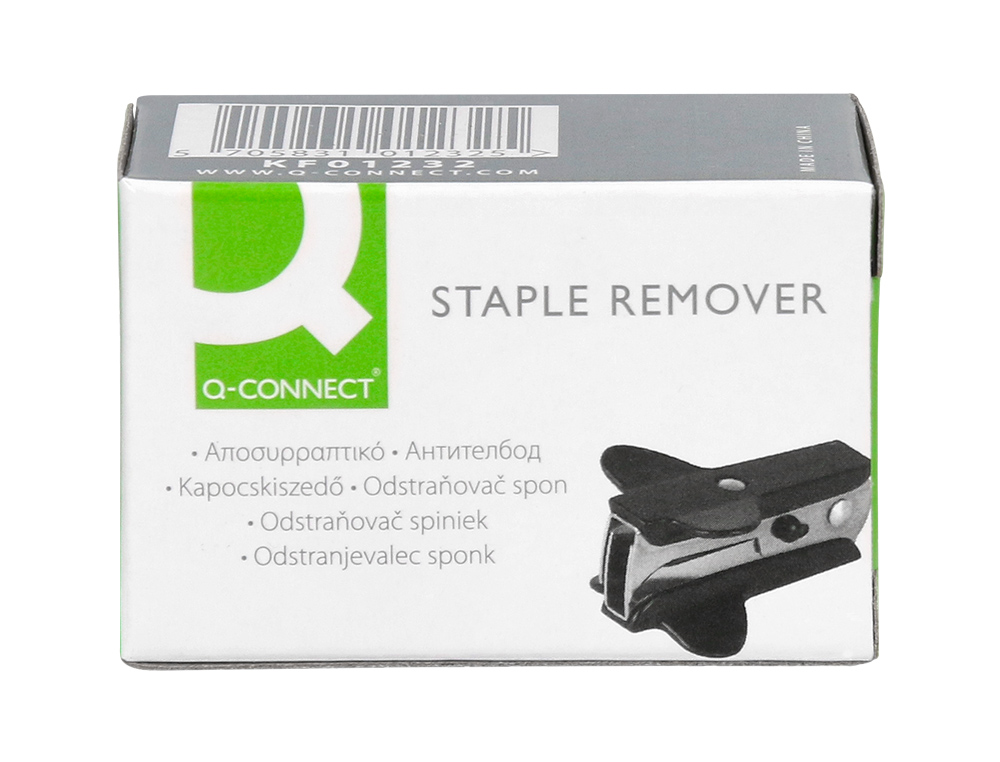 ÔTE-AGRAFE Q-CONNECT PLASTIQUE MÉTAL AGRAFES STANDARD COLORIS NOIR