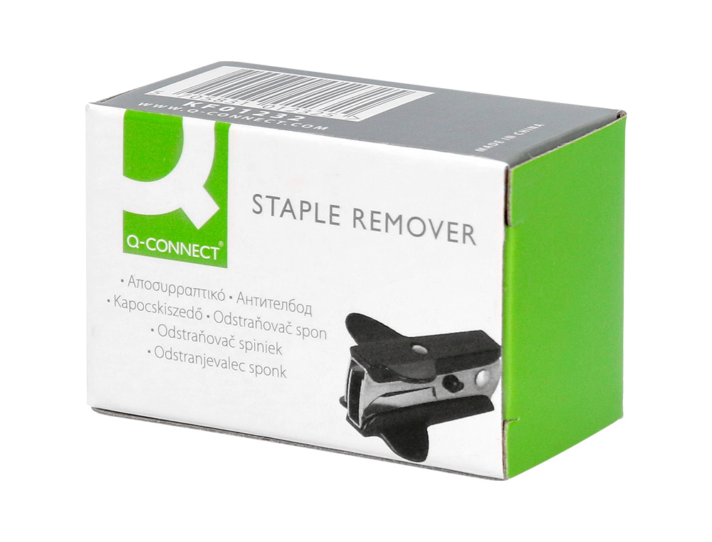 ÔTE-AGRAFE Q-CONNECT PLASTIQUE MÉTAL AGRAFES STANDARD COLORIS NOIR