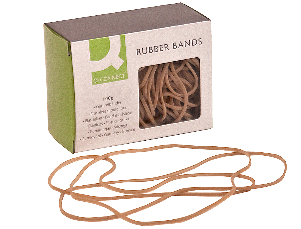 BRACELET CAOUTCHOUC Q-CONNECT N.20 200X2MM BOTE FENTRE 100G