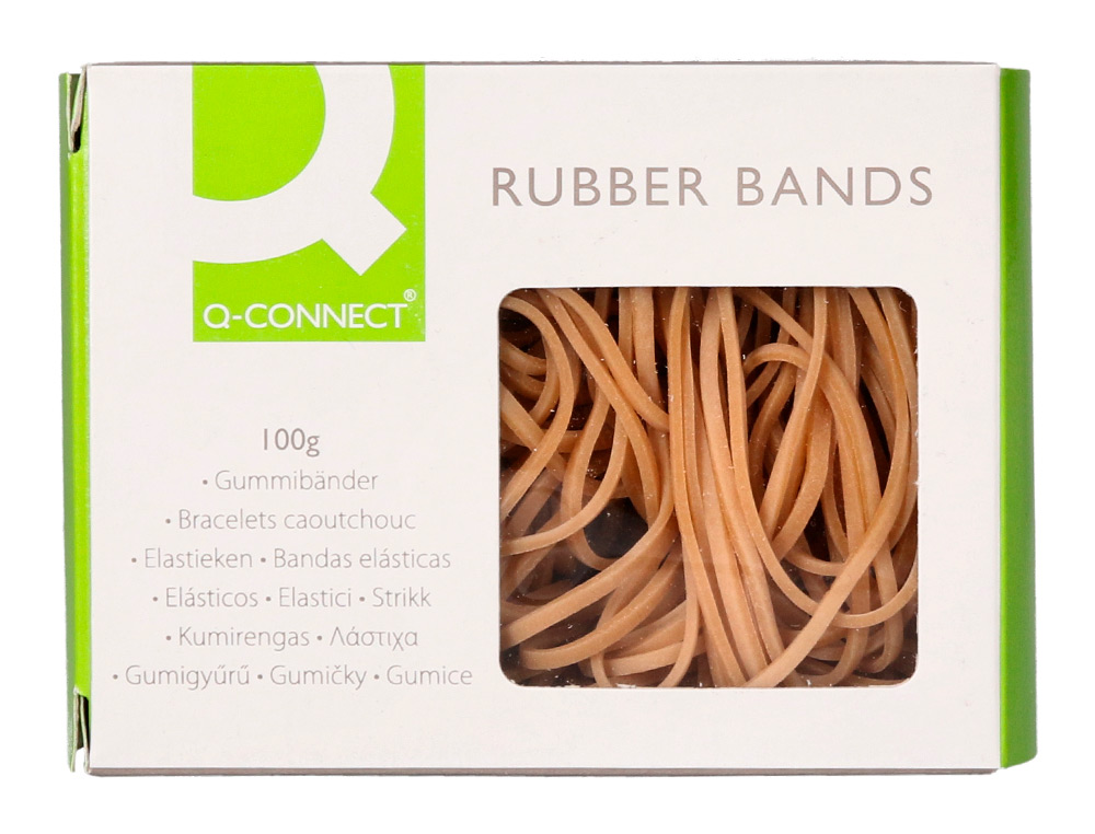 BRACELET CAOUTCHOUC Q-CONNECT N.20 200X2MM BOTE FENTRE 100G