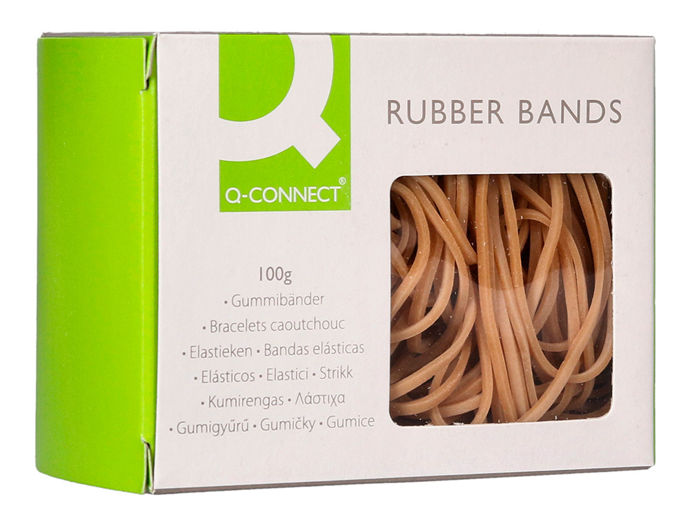 BRACELET CAOUTCHOUC Q-CONNECT N.20 200X2MM BOTE FENTRE 100G