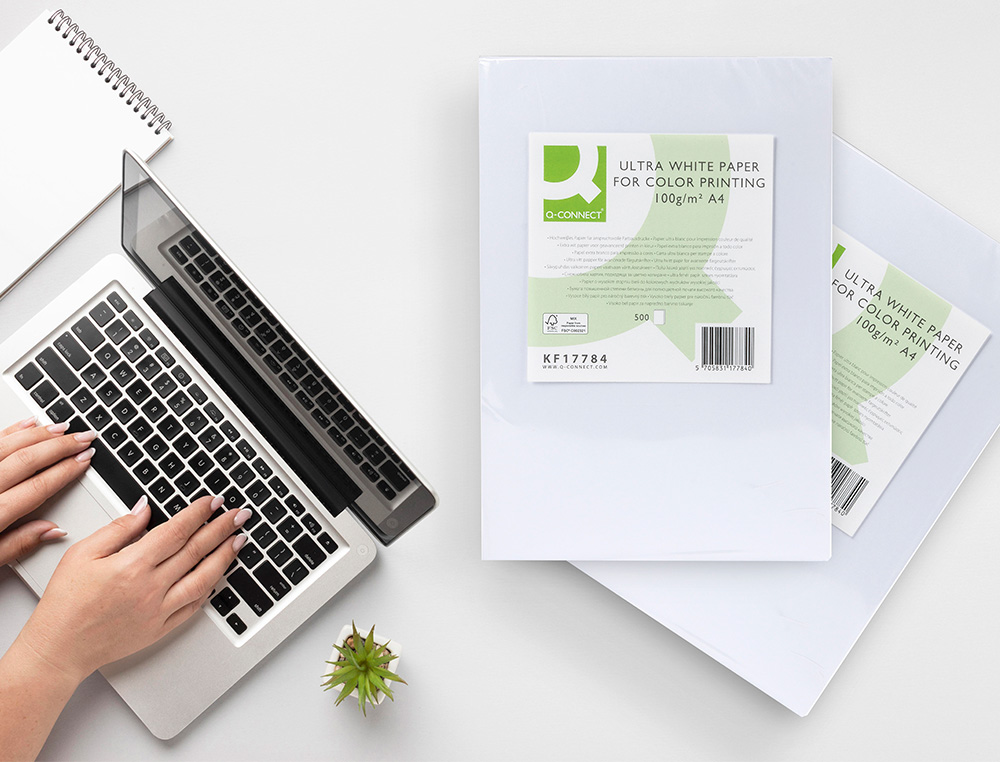 PAPIER Q-CONNECT MULTIFONCTION ULTRAWHITE A4 100G/M2 BLANCHEUR 170 OPACIT 96 RIGIDIT 60 500 FEUILLES