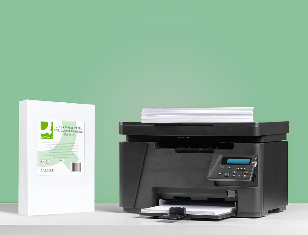 PAPIER Q-CONNECT MULTIFONCTION ULTRAWHITE A4 160G/M2 BLANCHEUR 170 OPACITÉ 96 RIGIDITÉ 60 250 FEUILLES