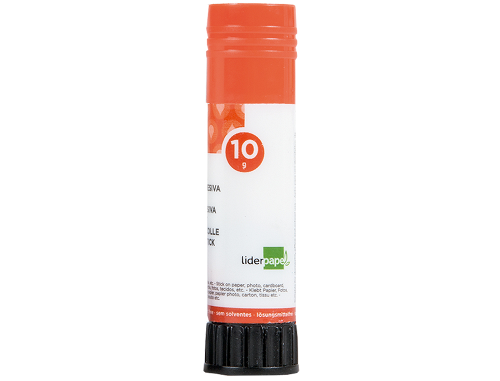 COLLE BLANCHE LIDERPAPEL ADHÉSIF HAUTE QUALITÉ GLISSEMENT MAXIMUM SÉCHAGE INSTANTANÉ UTILISATION SCOLAIRE BÂTON 10G