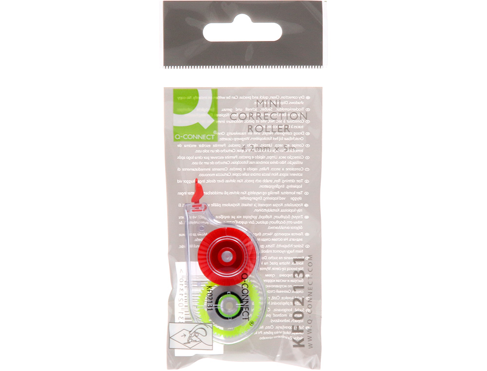 CORRECTEUR Q-CONNECT DVIDOIR MINI RUBAN 4.2MMX5M APPLICATION FRONTALE RECRITURE IMMDIATE BLISTER