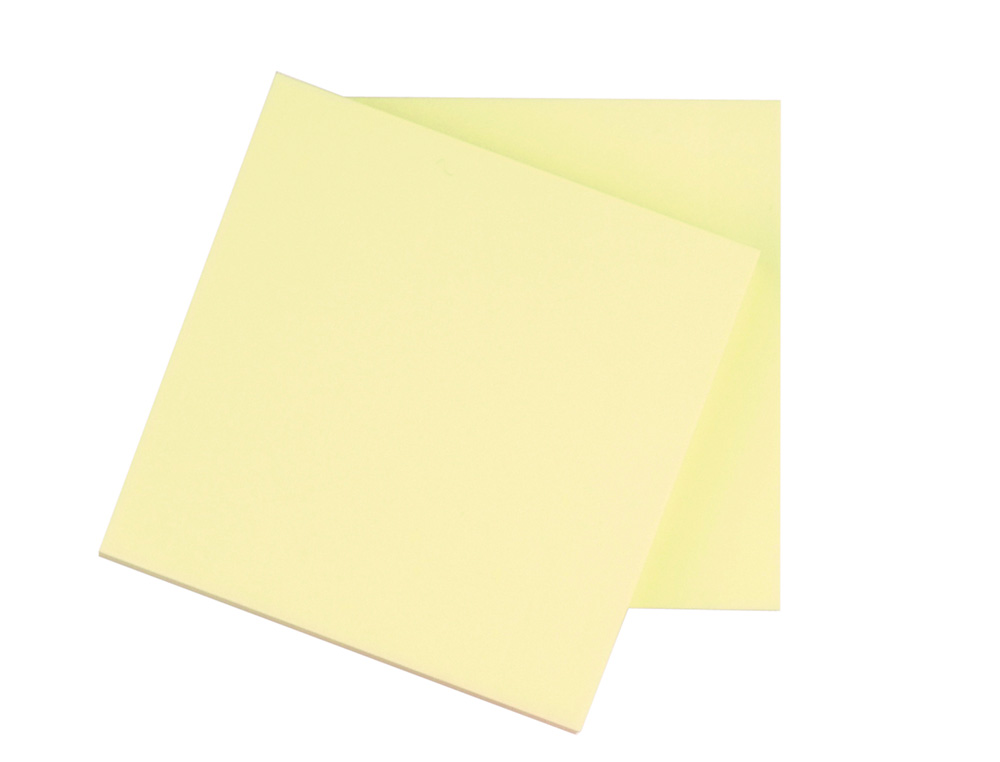 BLOC-NOTES Q-CONNECT QUICK NOTES PAPIER RECYCLÉ 76X76MM 100F REPOSITIONNABLES COLORIS JAUNE