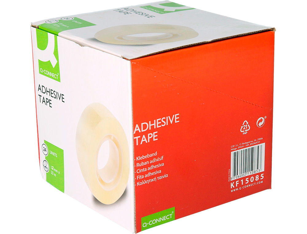 RUBAN ADHÉSIF Q-CONNECT 33MX12MM SACHET CELLOPHANE