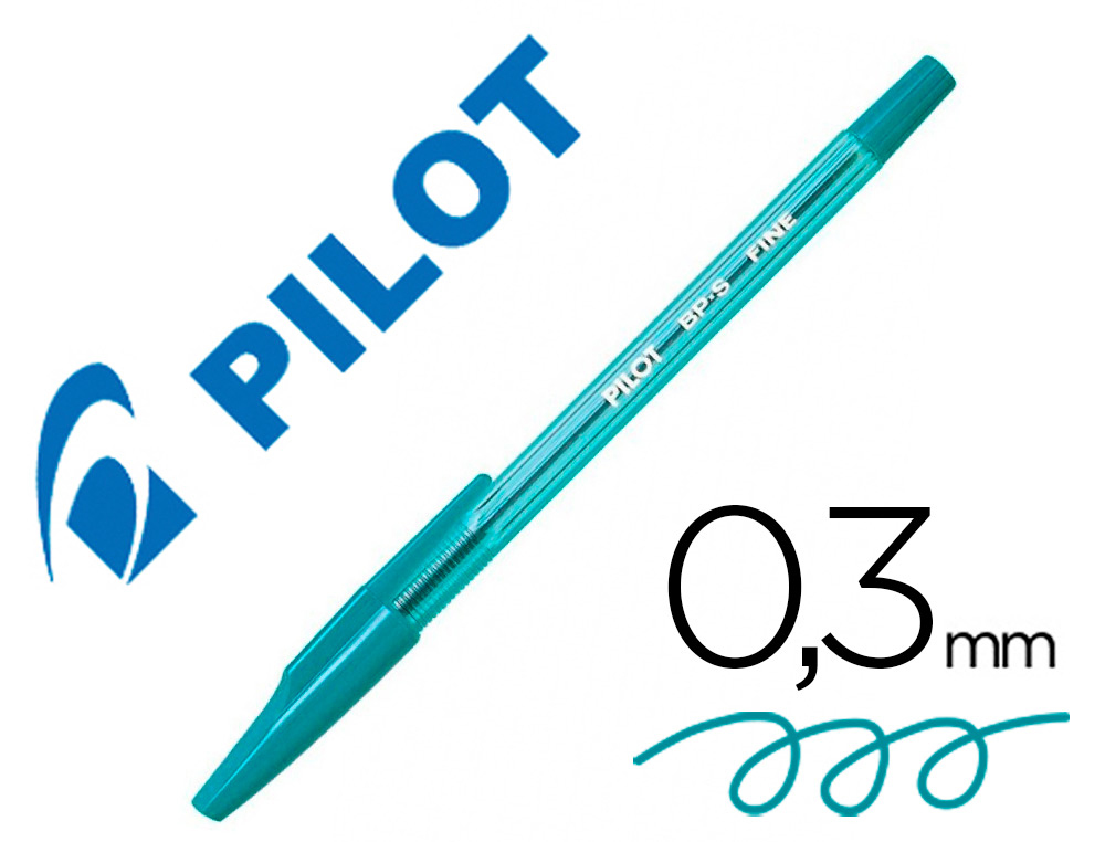 STYLO-BILLE PILOT BP-S CRITURE FINE 0.3MM ENCRE DOUCE POINTE INDFORMABLE RECHARGEABLE CORPS TRANSLUCIDE COLORIS VERT