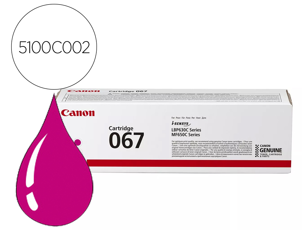 TONER CANON 067 ORIGINAL 1250P MAGENTA