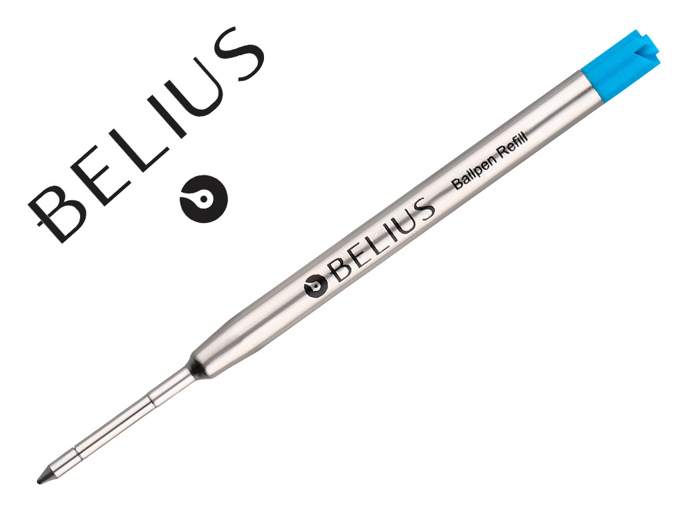 RECHARGE STYLO-BILLE BELIUS ENCRE BLEUE POINTE 0,8MM      BOITE 3 UNITES