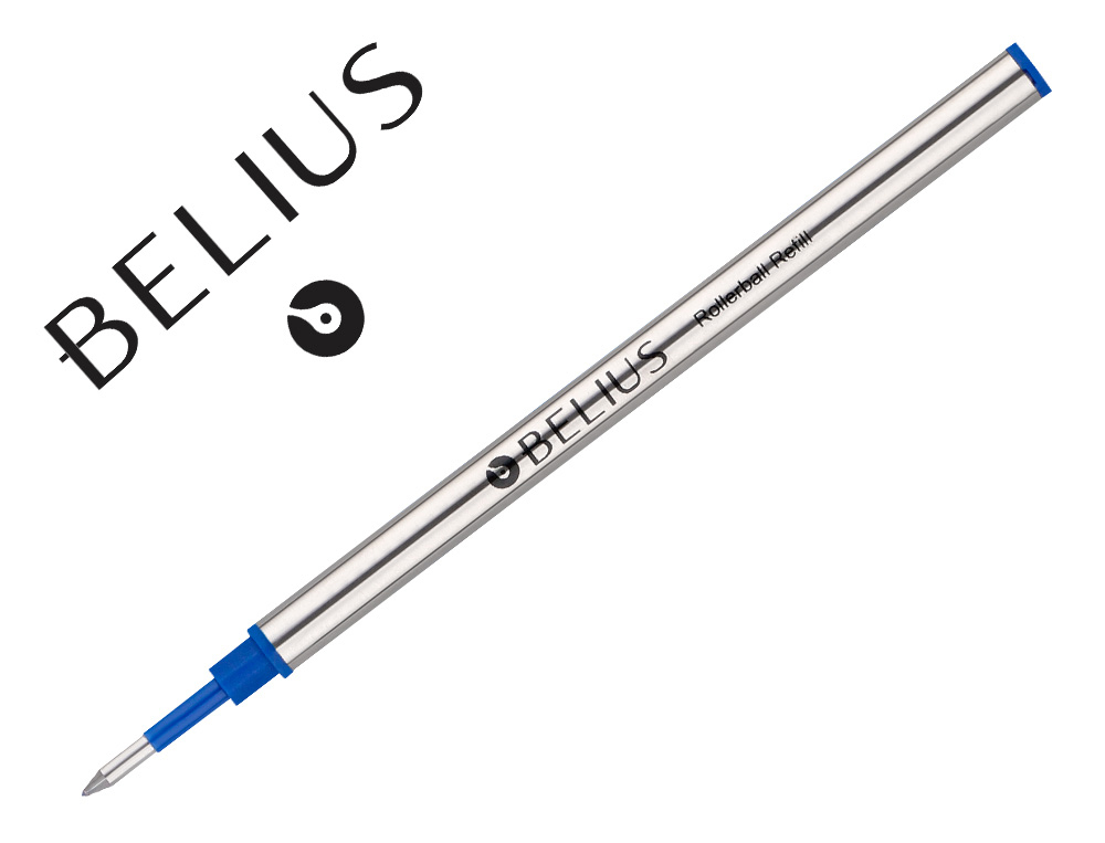 RECHARGE ROLLER BELIUS POINTE 0,7MM ENCRE COLORIS BLEUE     BOITE 3 UNITES