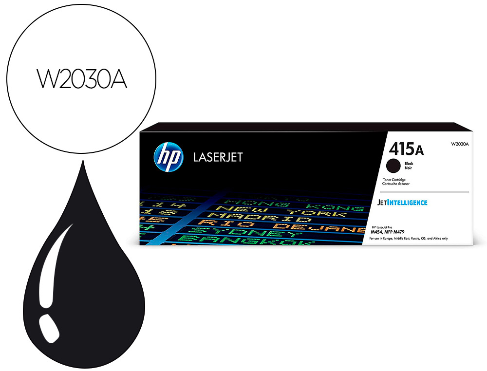 CARTOUCHE D'ENCRE HP 415A POUR HP COLOR LASERJET PRO    M454 MFP M479 NOIR 2400P
