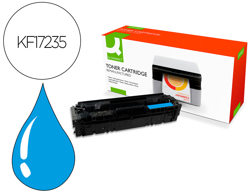 TONER Q-CONNECT COMPATIBLE HP CF541X/203X HP COLOR LASERJET PRO M254 CYAN HIGH YIELD      2500P CYAN