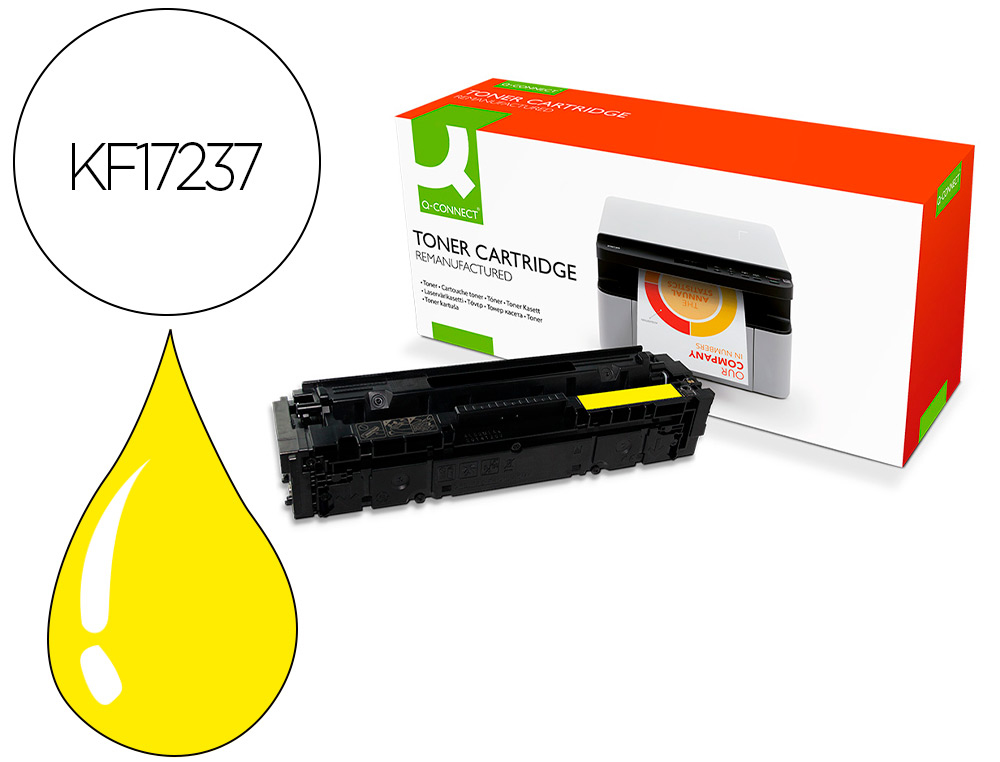 TONER Q-CONNECT COMPATIBLE HP CF542X/203X HP COLOR LASERJET PRO M254 CYAN HIGH YIELD      2500P JAUNE