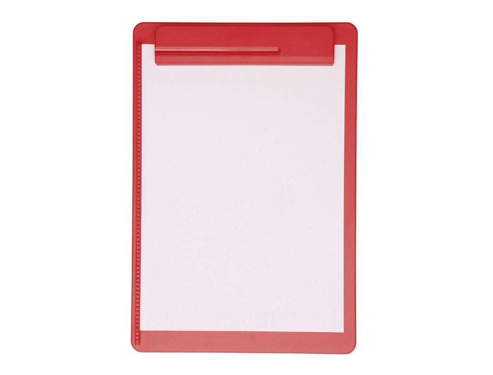 PORTE-BLOC MAUL GO A4 PLASTIQUE RECYCLE PORTE-STYLO INTEGRE DANS PINCE COLORIS    ROUGE