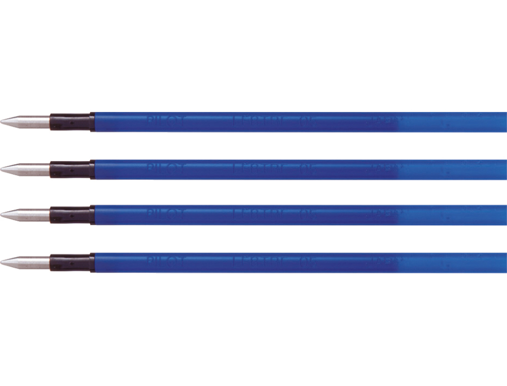 RECHARGE PILOT FRIXION BALL 4 COLORS POINTE FINE ENCRE      BLEUE BLISTER 4 UNITES