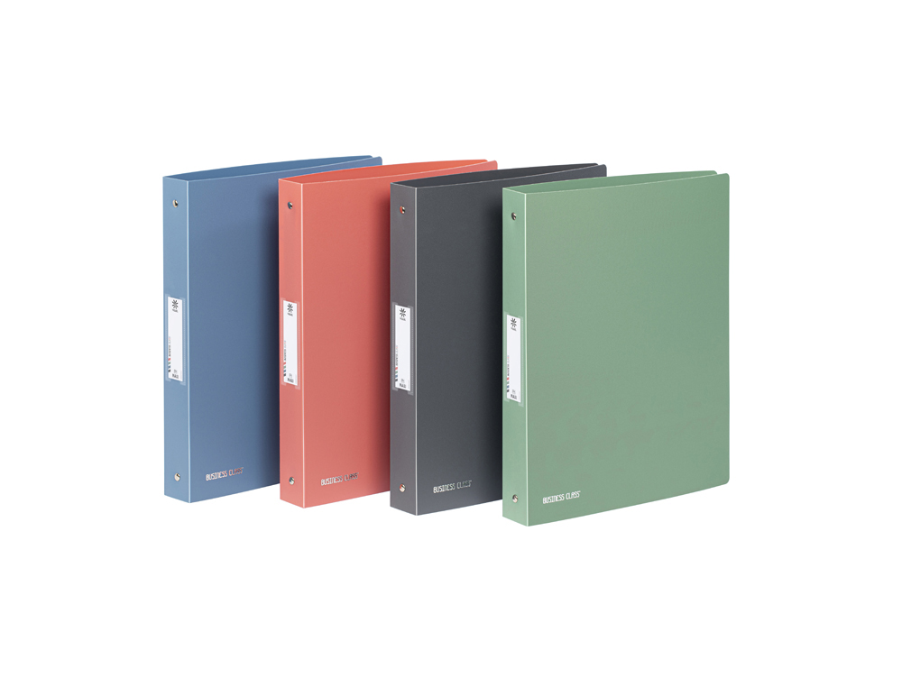 CLASSEUR VIQUEL BUSINESS CLASS POLYPROPYLENE SOUPLE A4 MAXI DOS 4CM 4 ANNEAUX        COLORIS ALEATOIRE