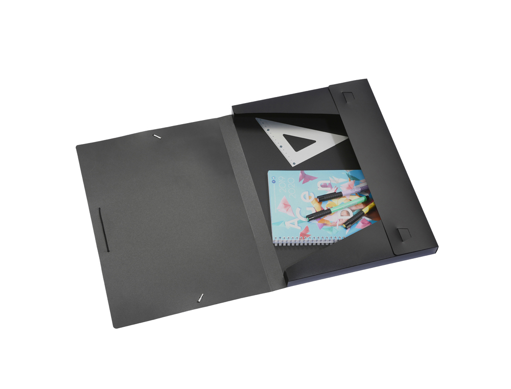 BOITE DE CLASSEMENT VIQUEL ART'BOX A3 PP CREATIV'GALLERY DOS 3CM FERMETURE ELASTIQUE   COLORIS NOIR