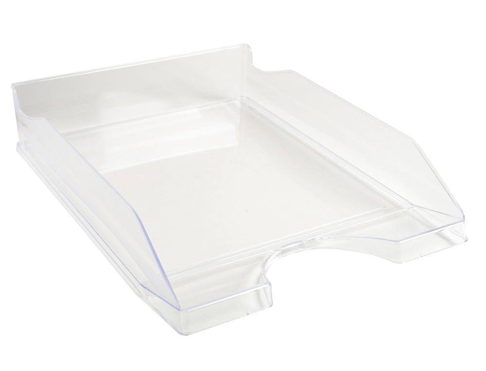 CORBEILLE COURRIER EXACOMPTA ECOTRAY OFFICE A4+ SUPERPOSABLE VERTICALE/ESCALIER COLORIS CRISTAL