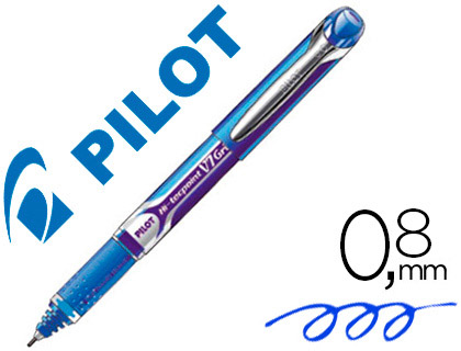 STYLO PILOT V10 GRIP CRITURE LARGE 0.8MM CLIP MTAL GRIP PRHENSION ENCRE LIQUIDE NIVEAU VISIBLE 1600M CRITURE BLEU