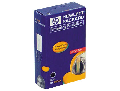 CARTOUCHE HP 51604A JET D'ENCRE 51604A THINKJET QUIETJET PLUS COULEUR NOIR 500P