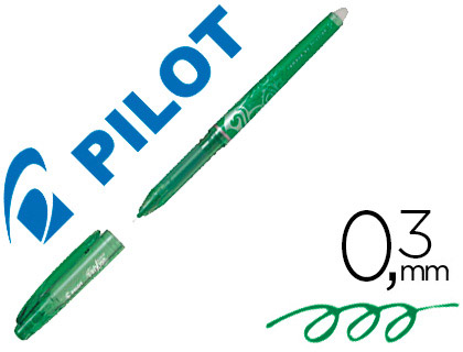 ROLLER PILOT FRIXION POINT POINTE AIGUILLE 0.3MM ENCRE EFFAABLE GRIP PRHENSION RECHARGEABLE GOMME SERTIE VERT