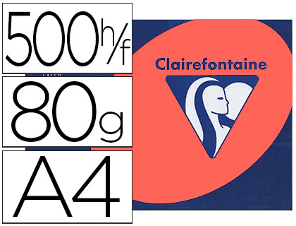 PAPIER COULEUR CLAIREFONTAINE TROPHE MULTIFONCTION A4 80G/M2 COULEURS INTENSES ROUGE CARDINAL PAQUET 500 FEUILLES