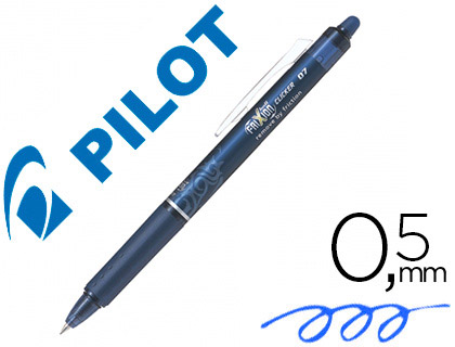 ROLLER PILOT FRIXION CLICKER CRITURE MOYENNE 0.35MM ENCRE EFFAABLE GOMME SERTIE GRIP PREHENSION RECHARGEABLE BLEU NUIT