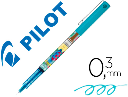 STYLO PILOT HI-TECHPOINT V5 MIKA DITION LIMITE PINCEAU CRITURE FINE 0.3MM ENCRE TURQUOISE LIQUIDE NIVEAU VISIBLE