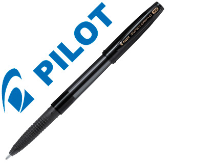 STYLO-BILLE PILOT SUPER GRIP G CAP POINTE EXTRA LARGE COLORIS NOIR