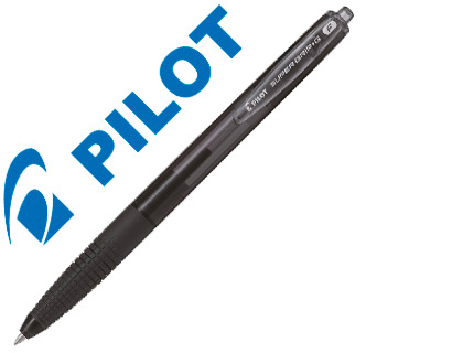 STYLO-BILLE PILOT SUPER GRIP G RTRACTABLE POINTE FINE COLORIS NOIR