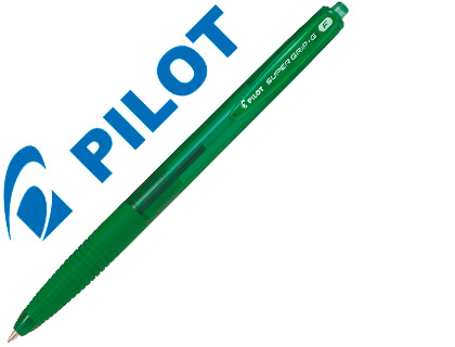 STYLO-BILLE PILOT SUPER GRIP G RTRACTABLE POINTE FINE COLORIS VERT
