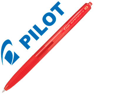 STYLO-BILLE PILOT SUPER GRIP G RTRACTABLE POINTE MOYENNE COLORIS ROUGE