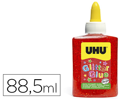 COLLE PAILLETE UHU COLORIS ROUGE 88,5ML