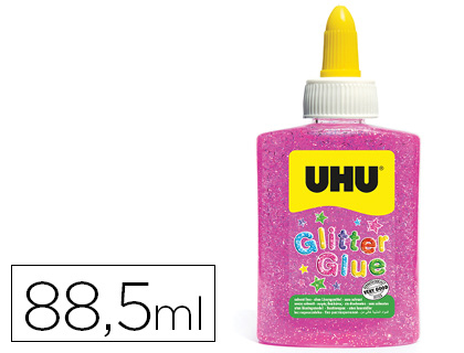 COLLE PAILLETE UHU COLORIS ROSE 88,5ML